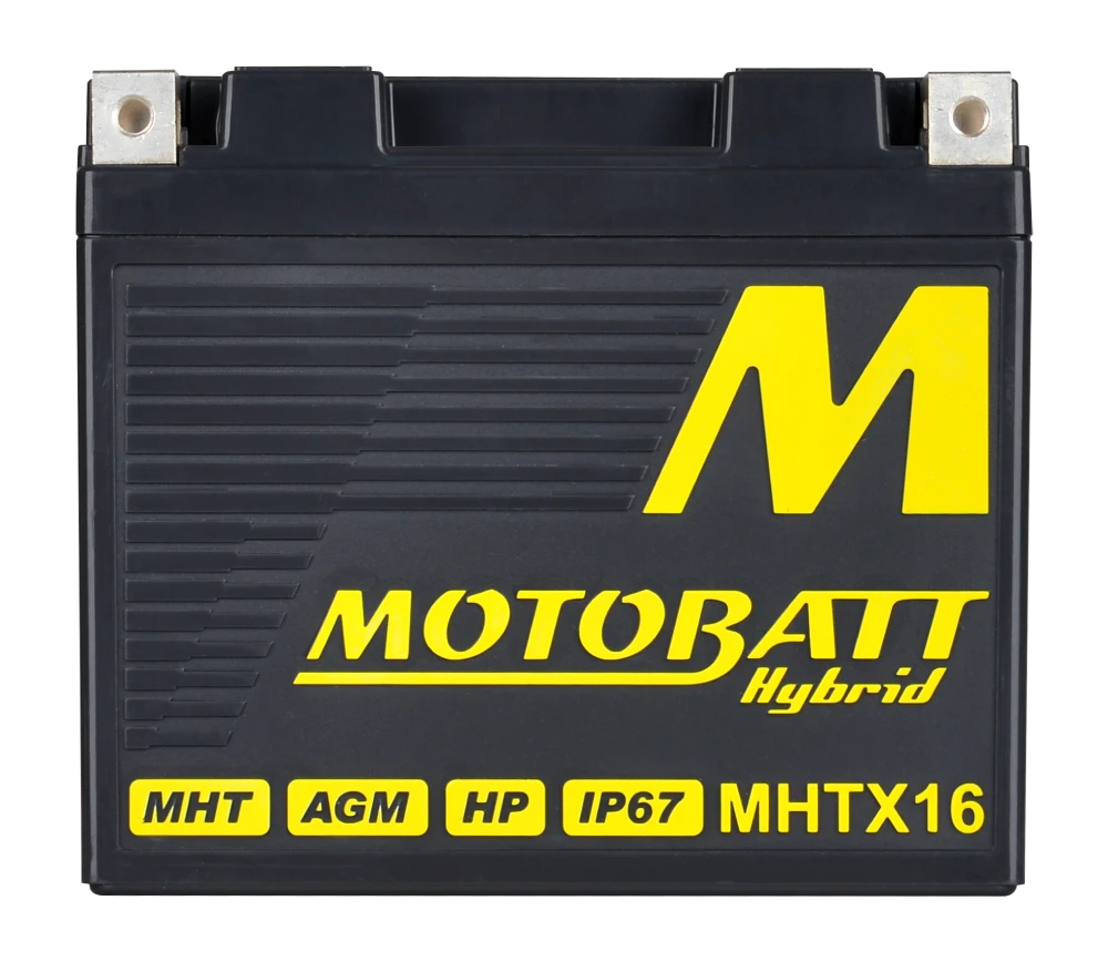 MotoBatt Batteria MHTX16 Hybrid 12 V per moto & powersport, tecnologia ibrida AGM/Litio