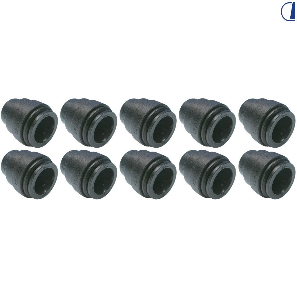 John Guest Terminale cieco a innesto rapido 12 mm conf. 10 pz