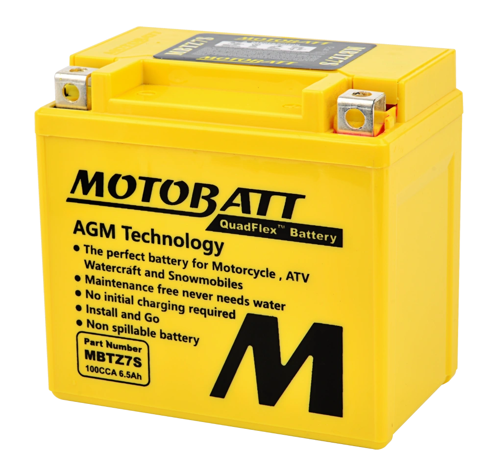 MotoBatt MBTZ7S QuadFlex AGM Battery 12 V / approx. 6 Ah for motorcycles & powersport vehicles