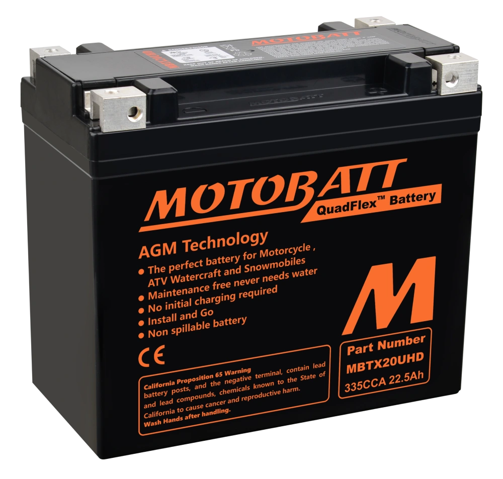 MotoBatt Battery MBTX20UHD QuadFlex AGM 12 V / ~22 Ah for motorcycles & powersports