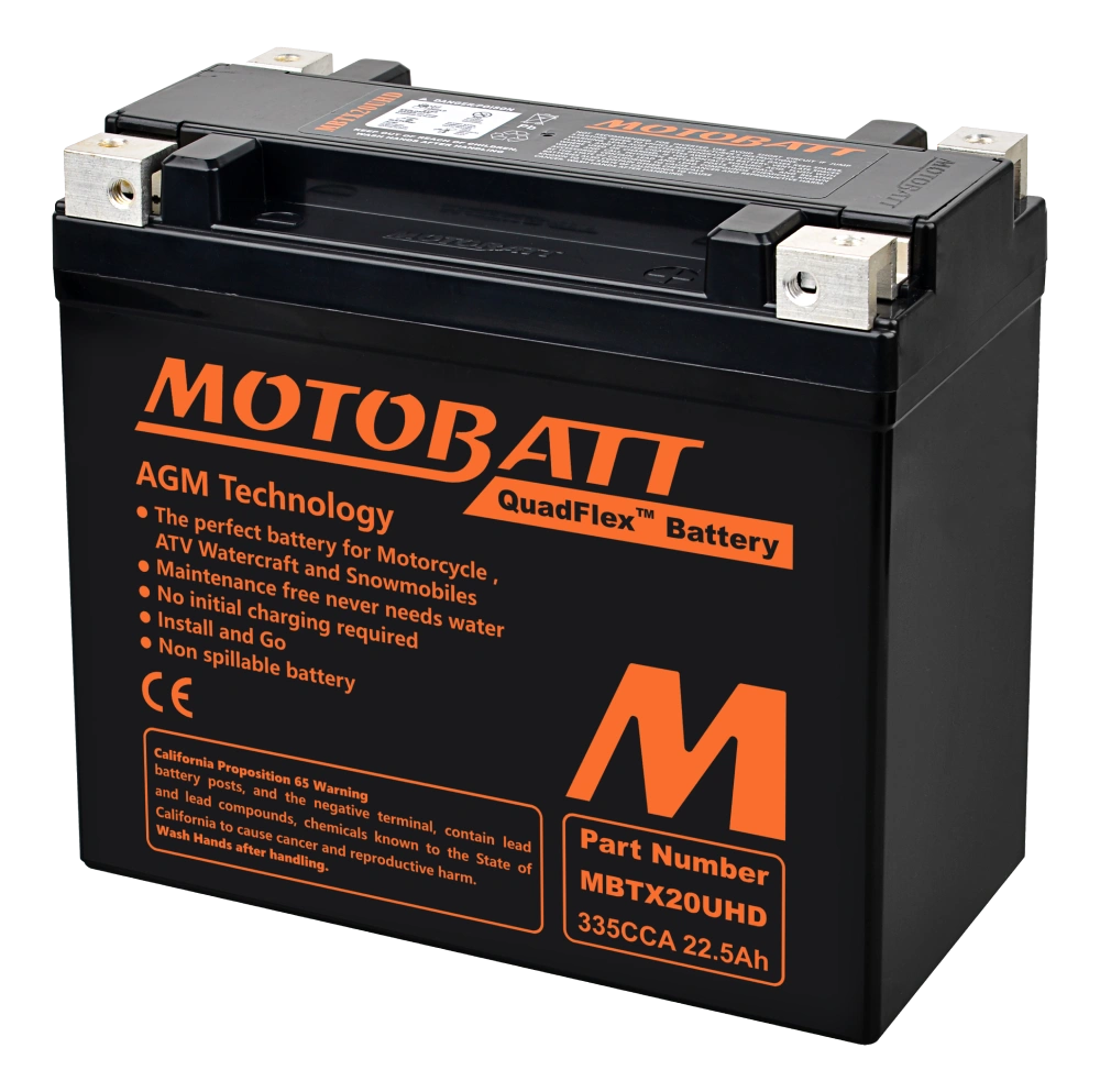 MotoBatt Batteria MBTX20UHD QuadFlex AGM 12 V / ~22 Ah per moto & powersport