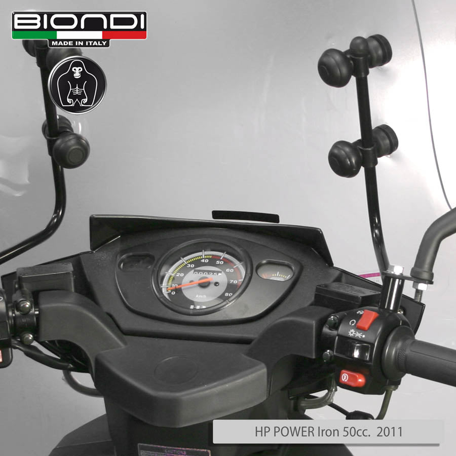 Biondi Kit Attacchi Parabrezza per HP Power Iron, Moto BI Pesaro, Piaggio Typhoon 50 2T