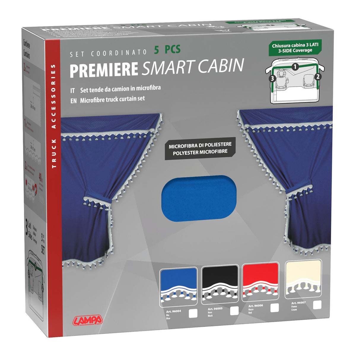 Lampa Premiere Smart Set Tende Microfibra per Camion - Blu