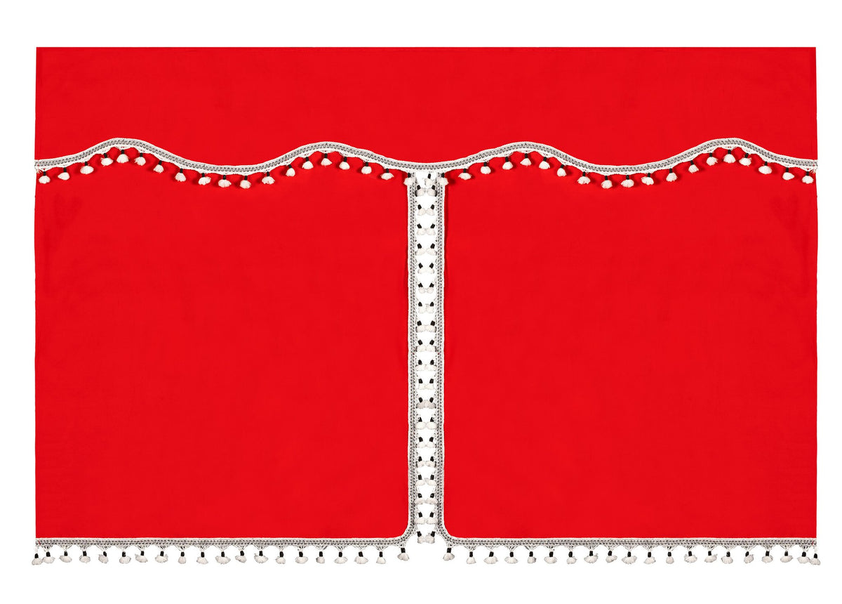 Lampa Luxury Pro-Cabin, set tende in poliestere per camion - Rosso/Nero 96041