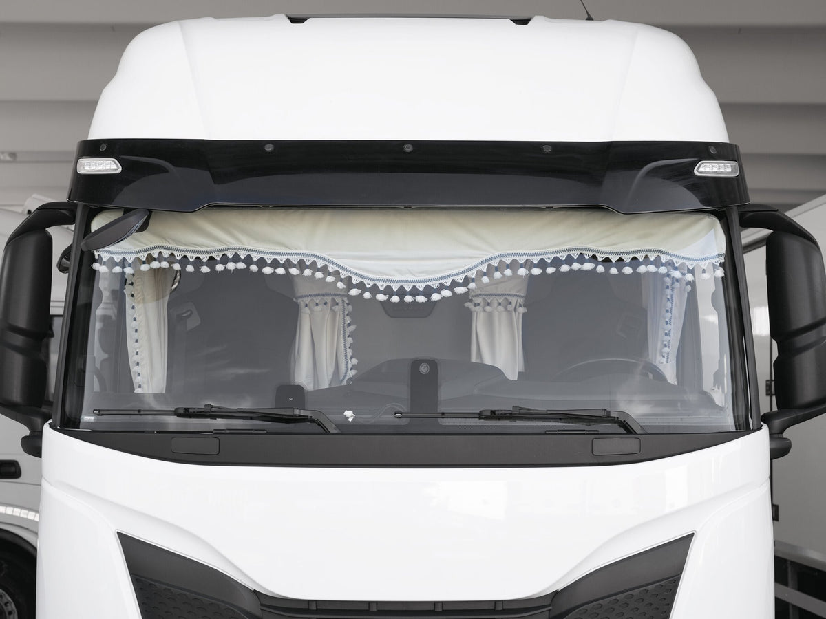 Lampa Luxury Pro-Cabin, set tende in poliestere per camion - Panna/Blu 96042