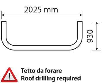 Pilot Barra portafari per tetto - Type 1 - compatibile per Ford F-Max (10/18>)