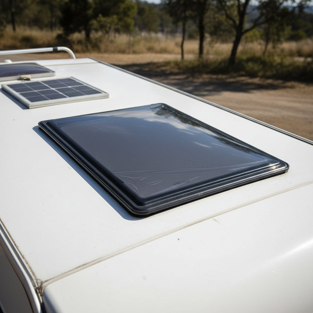 Lastra Roxite 4.24 Camper Foro 700x350 mm, Grigio Serigrafato FNT6115