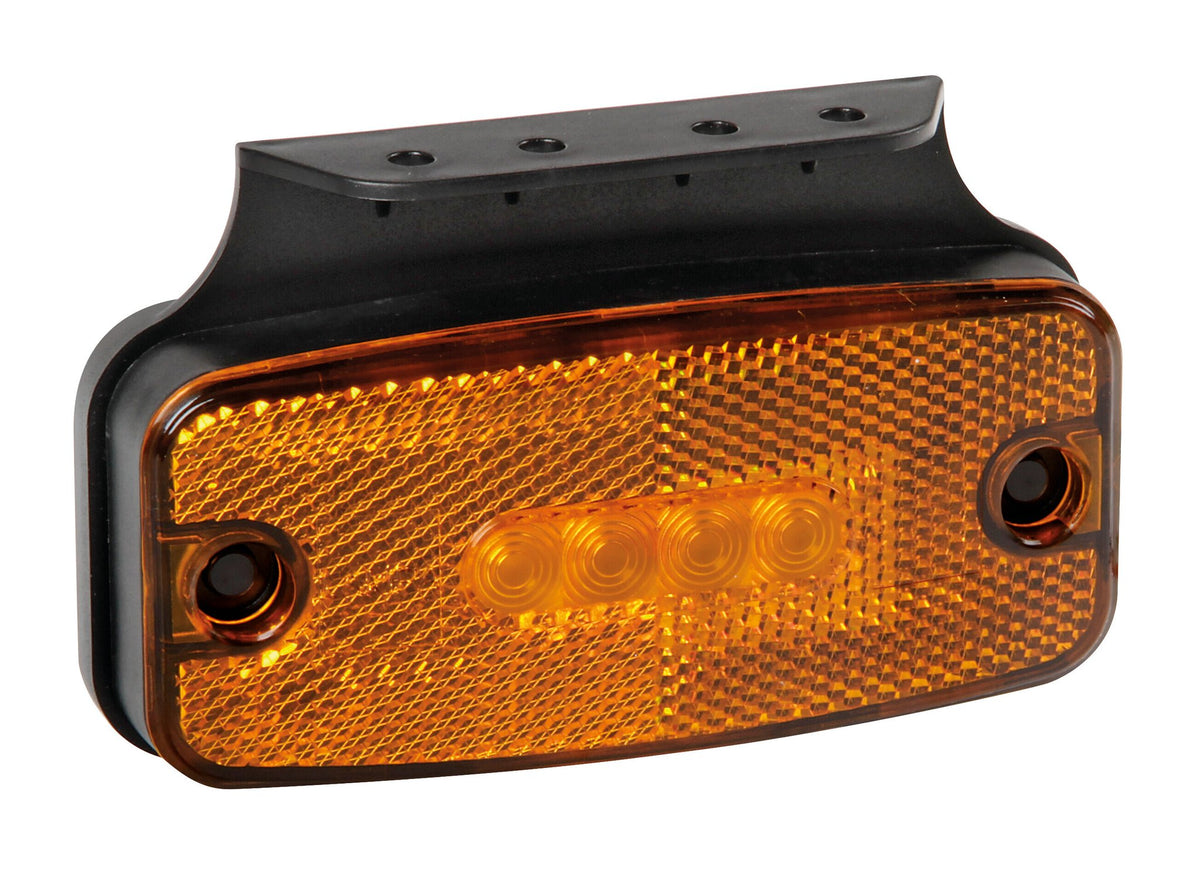 Lampa Luce ingombro con catarifrangente e staffa, 10/30V - 4 Led - Arancio 97020