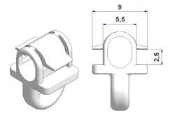 Lampa Scorrevoli per Binari Tendine G-2 - Conf. da 500 pz