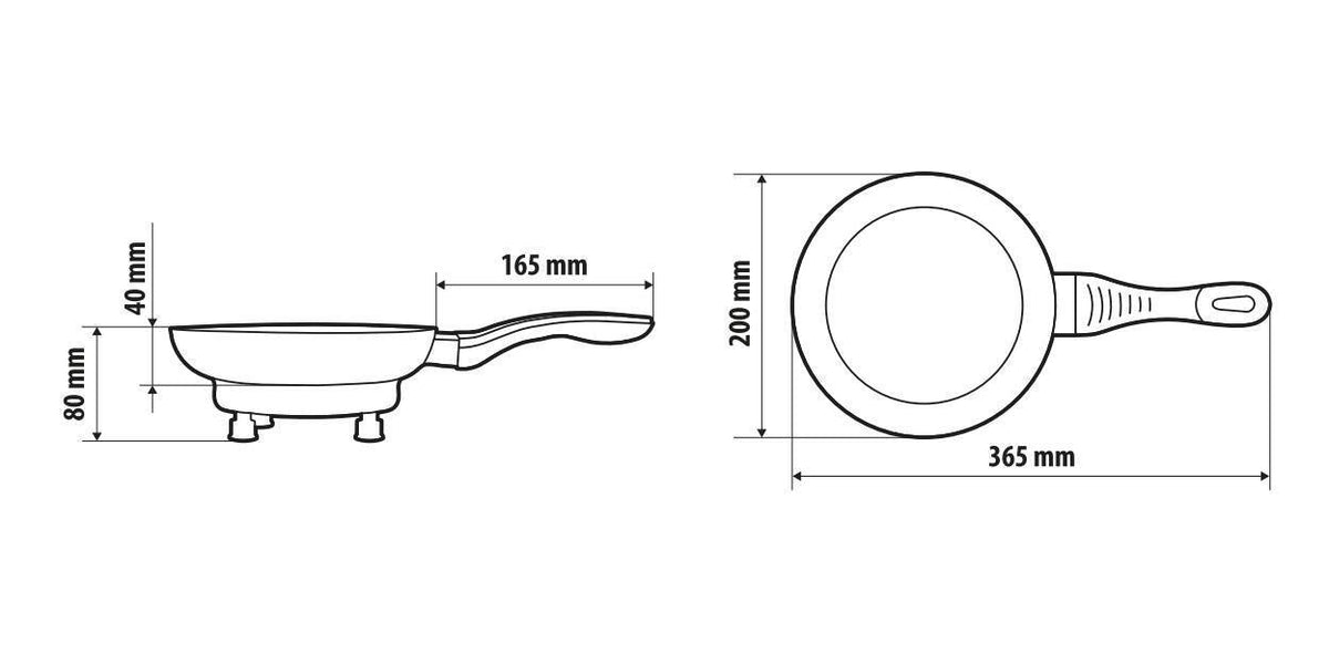 Lampa Electric Frying Pan, padella elettrica - 20 cm - 12V - 180W - 13A 97124