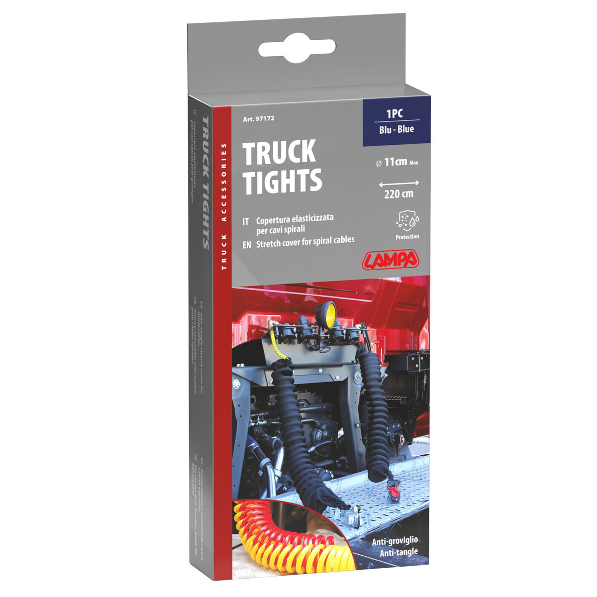 Lampa Truck-tights, copertura elasticizzata per spirali aria ed elettriche - Blu 97172