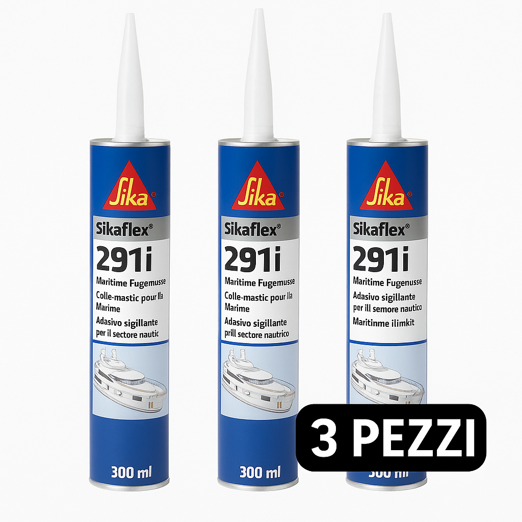 Sikaflex 291i Blanco Marino 300 ml - Paquete de 3