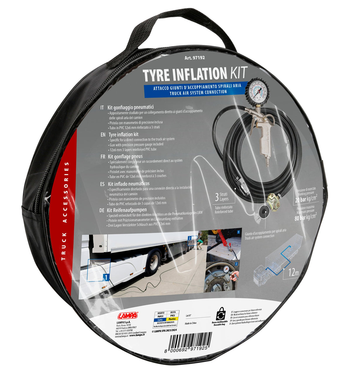 Lampa Kit gonfiaggio pneumatici - collegamento impianto pneumatico 97192