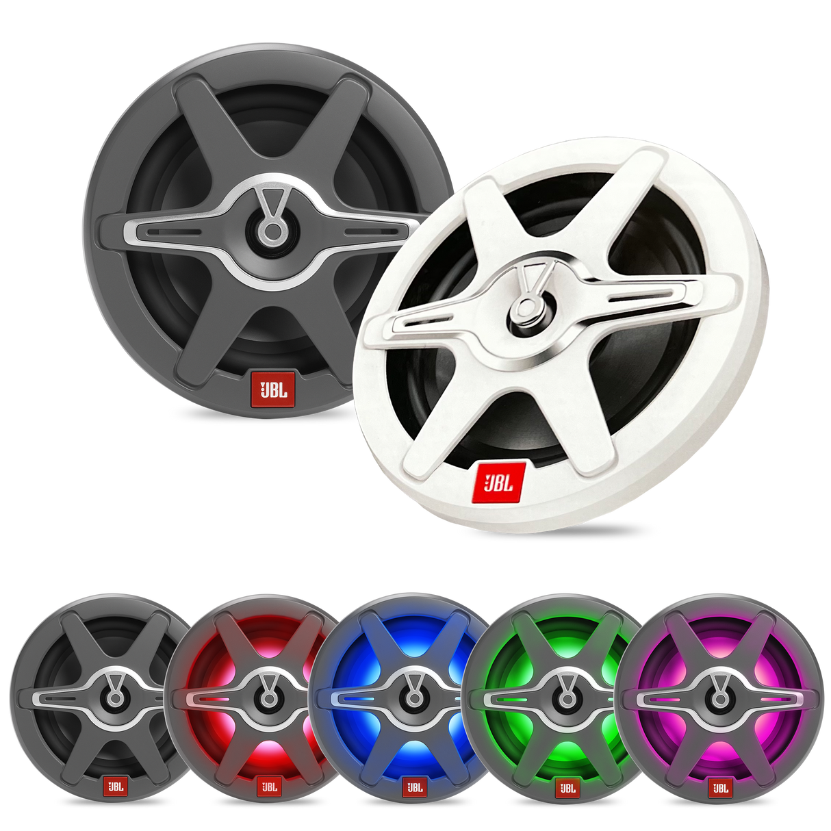 JBL Marine Speaker CLUB 62 Pair of High-Performance Marine Speakers with RGB Lighting 6.5''