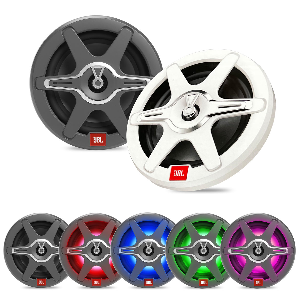 JBL Marine Speaker CLUB 102 Coppia Altoparlanti Marini ad Alte Prestazioni con Illuminazione RGB 10''