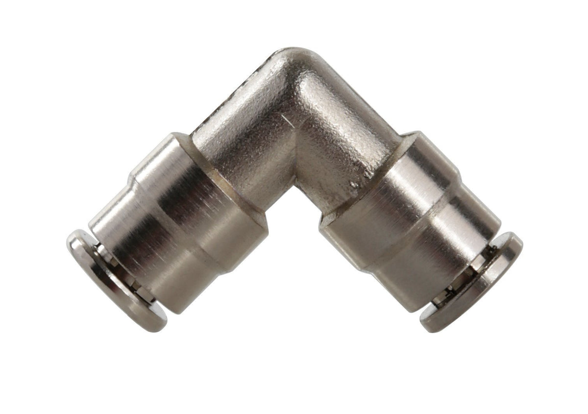 Lampa L-1 Raccordo a 90° in Ottone Nichelato per Tubi Aria Ø 6 mm