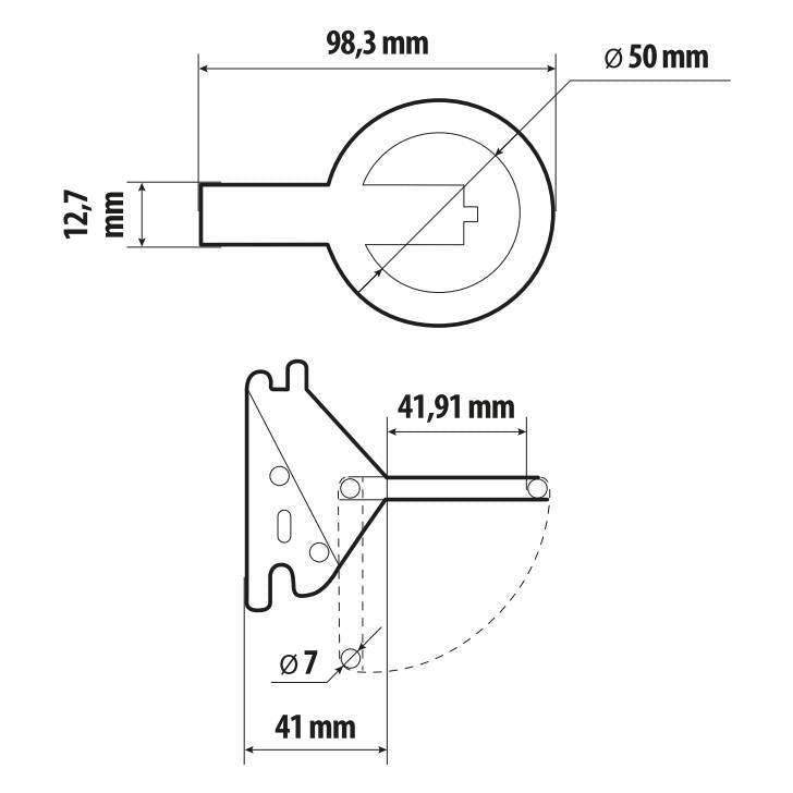 Lampa Anello di fissaggio per rotaie fermacarico ad incastro - Type 2 97260