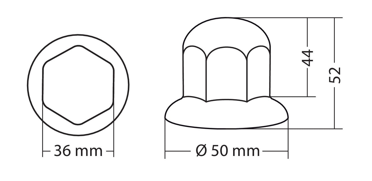 Lampa Copribulloni cromati in ABS - 33 mm - Set 10 pz 7653 97653