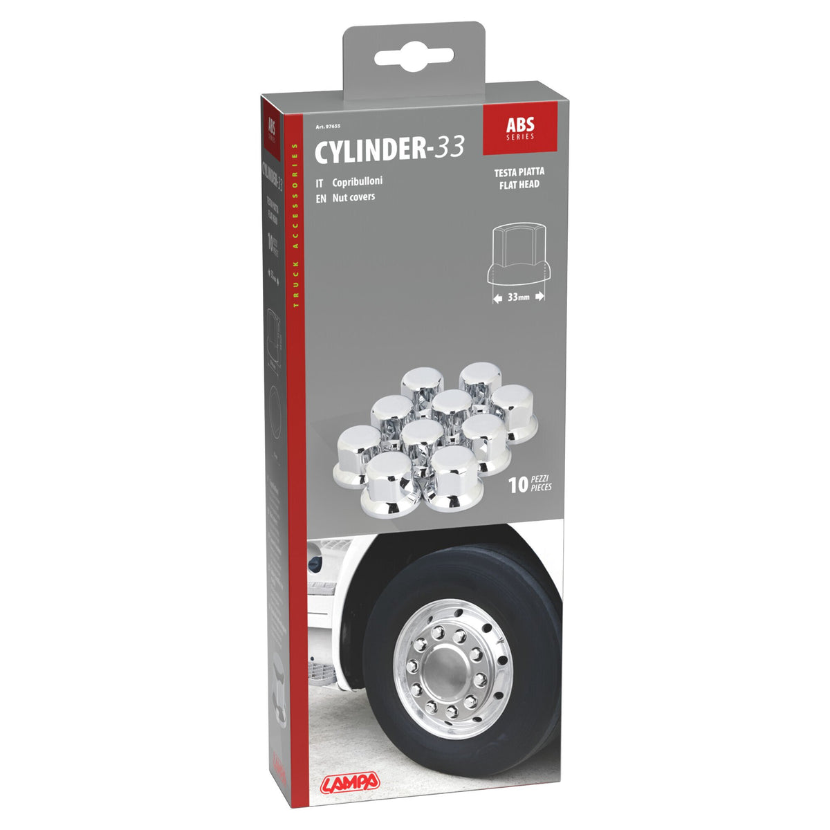 Lampa Set 10 copribulloni cromati in ABS - 33 mm 7655 97655