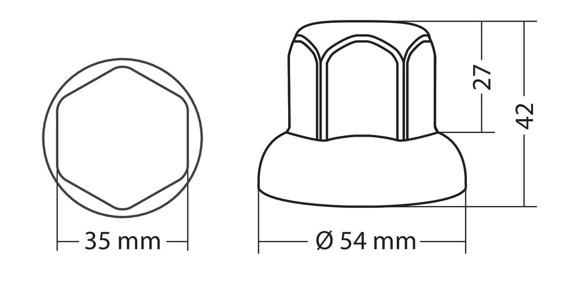 Lampa Set 10 copribulloni cromati in ABS - 33 mm 7655 97655