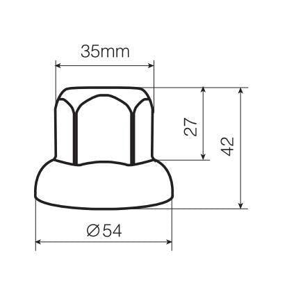 Lampa American, Set 500 copribulloni testa piatta in acciaio inox - 33 mm - Cromo 97673