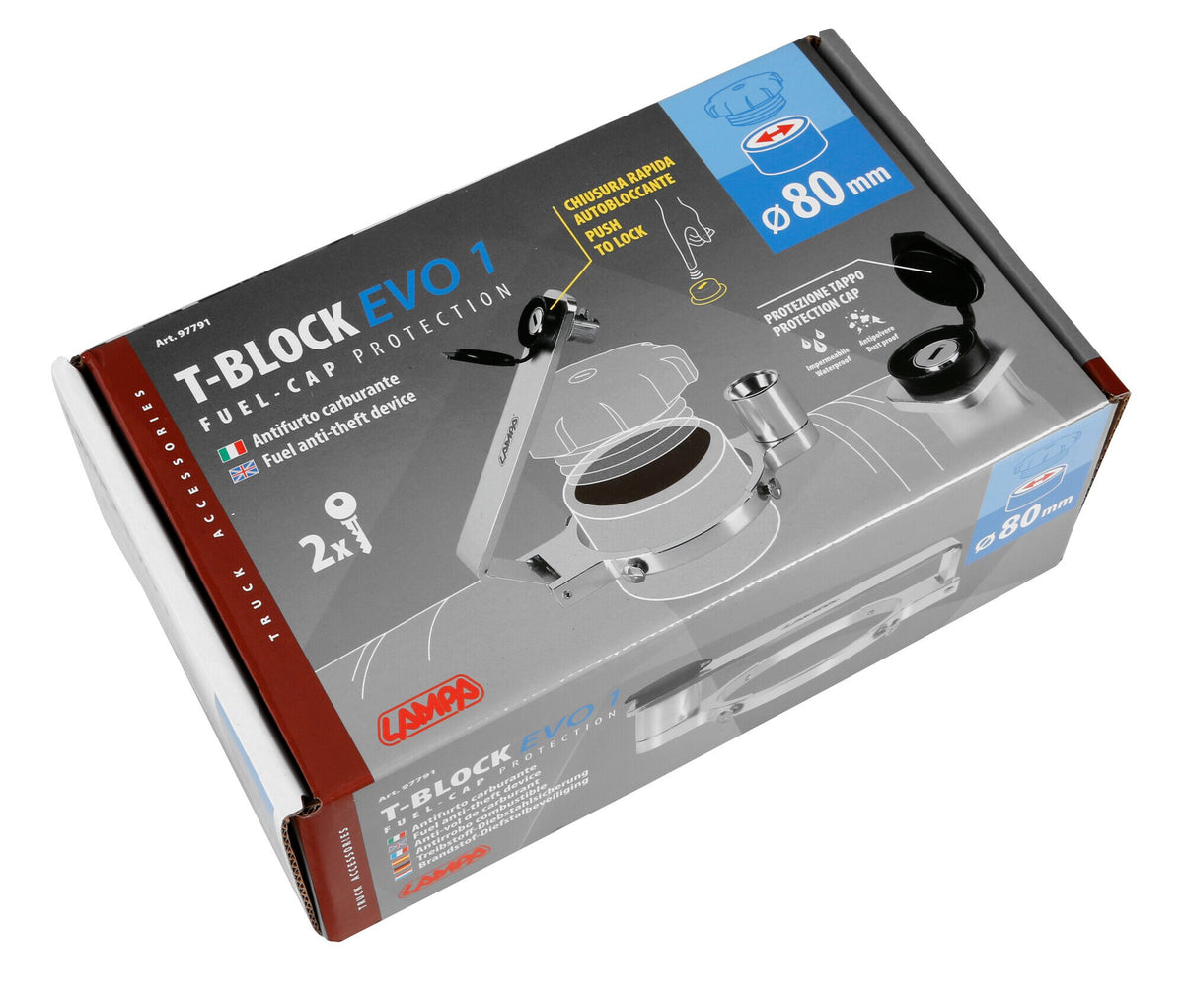 Lampa T-Block Evo 1, antifurto carburante - diametro 80 mm 97791