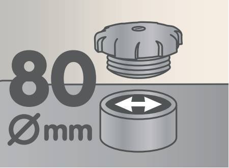 Lampa T-Block Evo 1, antifurto carburante - diametro 80 mm 97791