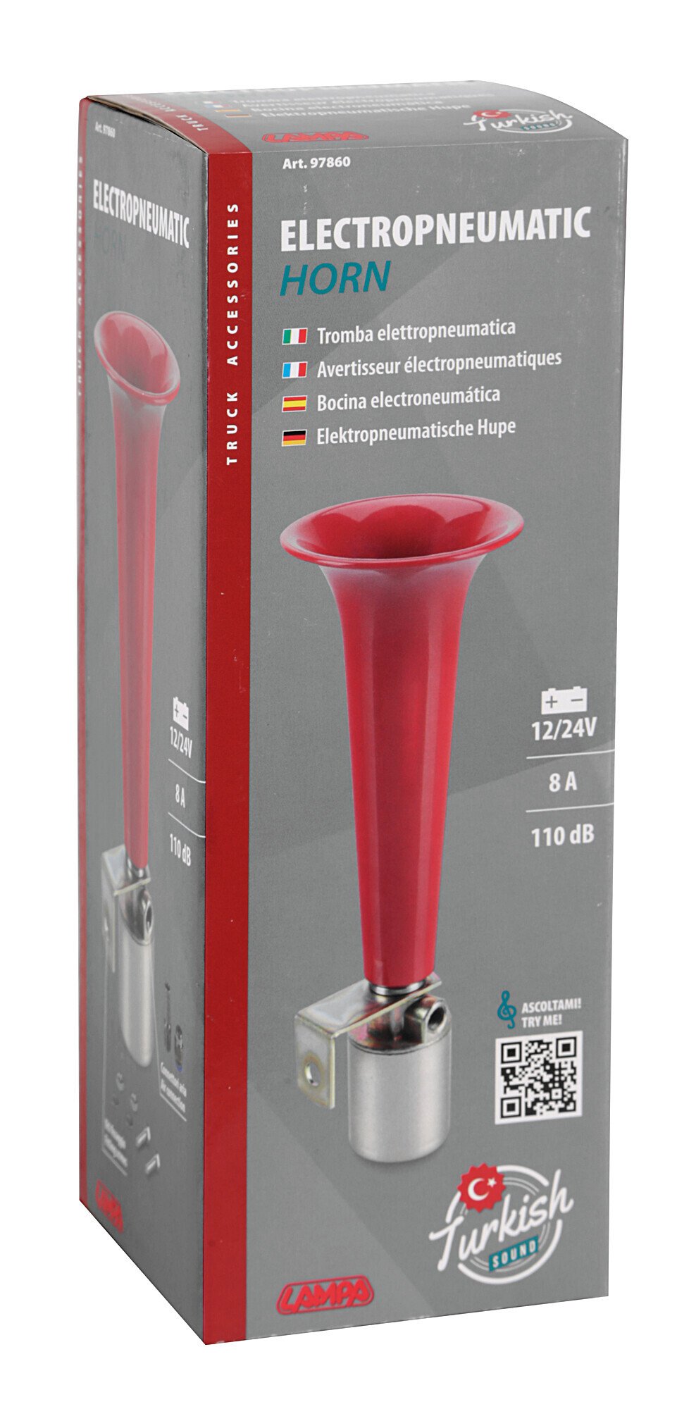 Lampa Tromba elettropneumatica 12/24V, 8A 97860