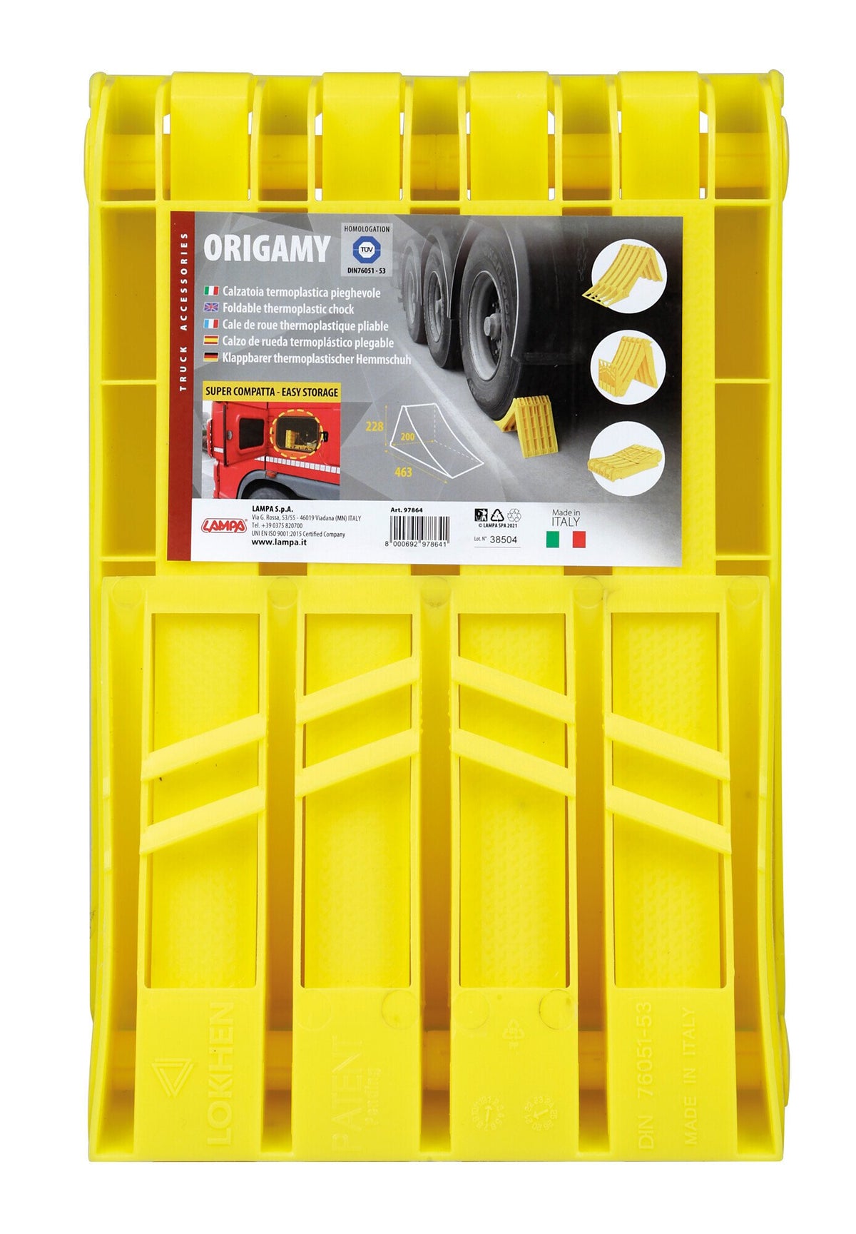 Lampa Origamy, calzatoia termoplastica pieghevole, omologata DIN76051-E53 97864