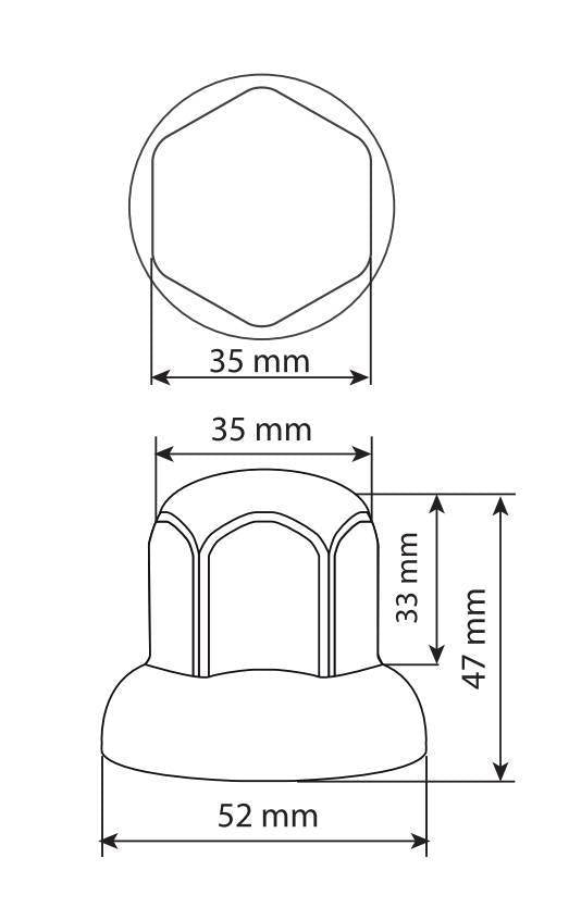 Lampa Dome Copribulloni Testa Tonda Inox Cromo Ø 32 mm - Conf. da 10 pz