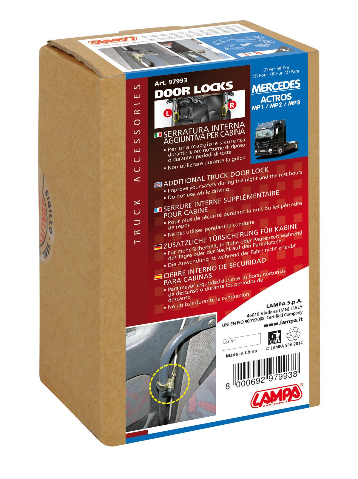 Lampa Serrature aggiuntive cabina camion Mercedes Actros MP1 09/96>09/03 97993