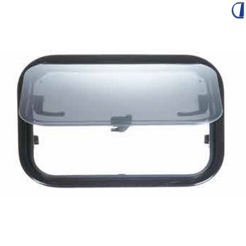 Di-Tec Finestra camper nera 1100x550 mm doppio vetro acrilico con oscurante