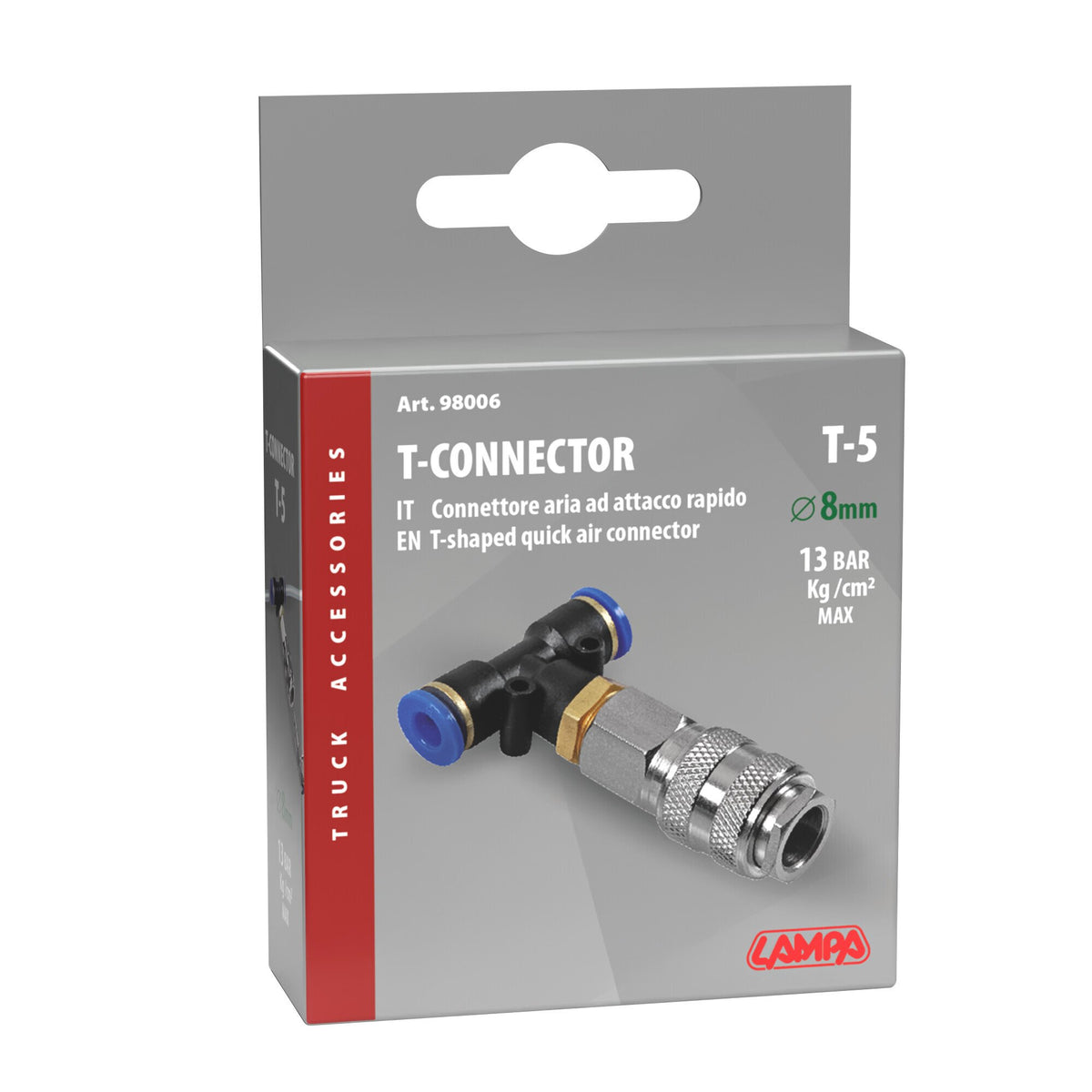 Lampa T-5 Connettore Aria ad Attacco Rapido Ø 8 mm