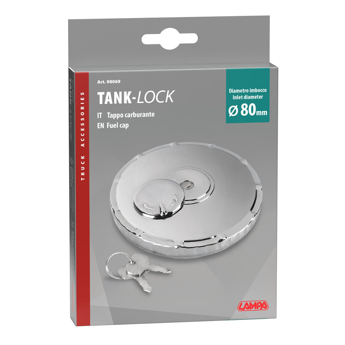 Lampa Tank-Lock, tappo serbatoio con serratura - 80 mm 98069