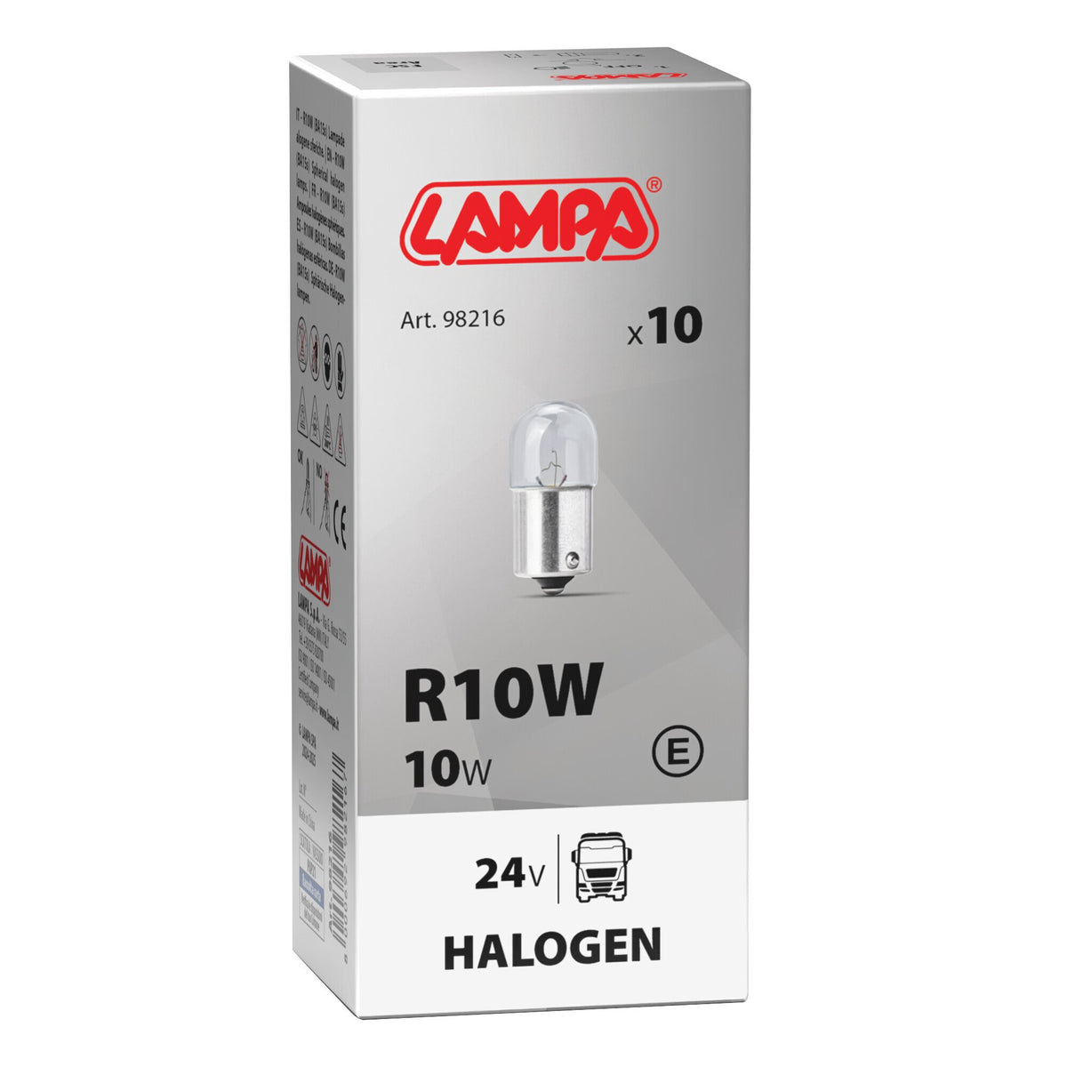 Lampa 24V Lampada sferica - R10W - 10W - BA15s - 10 pz - Scatola 98216
