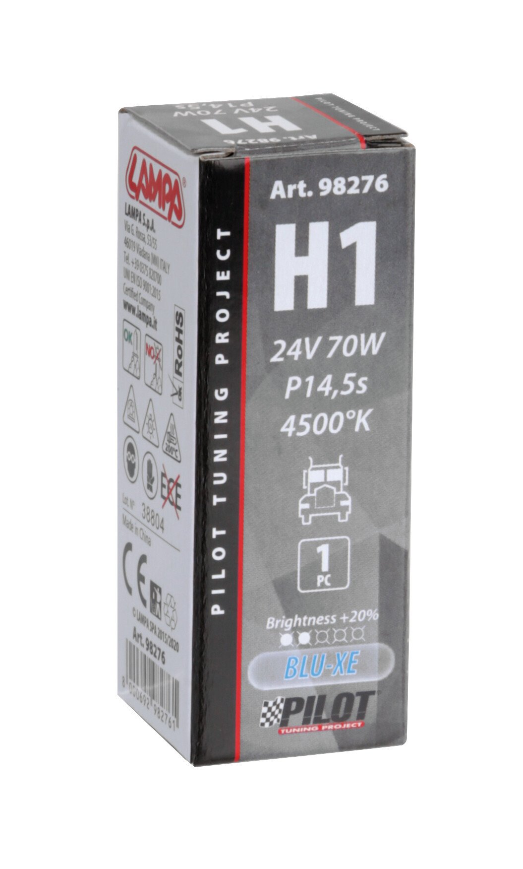 Lampa 24V Lampada alogena Blu-Xe - H1 - 70W - P14,5s - 1 pz - Scatola 98276