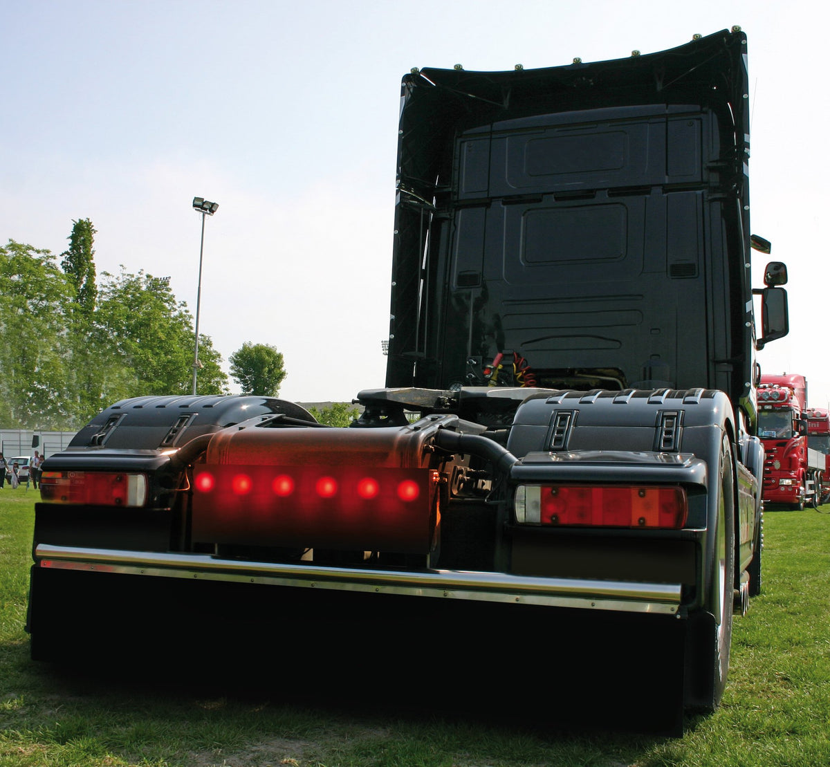Lampa Luce Decorativa 9 LED 24V Rossa per Camion
