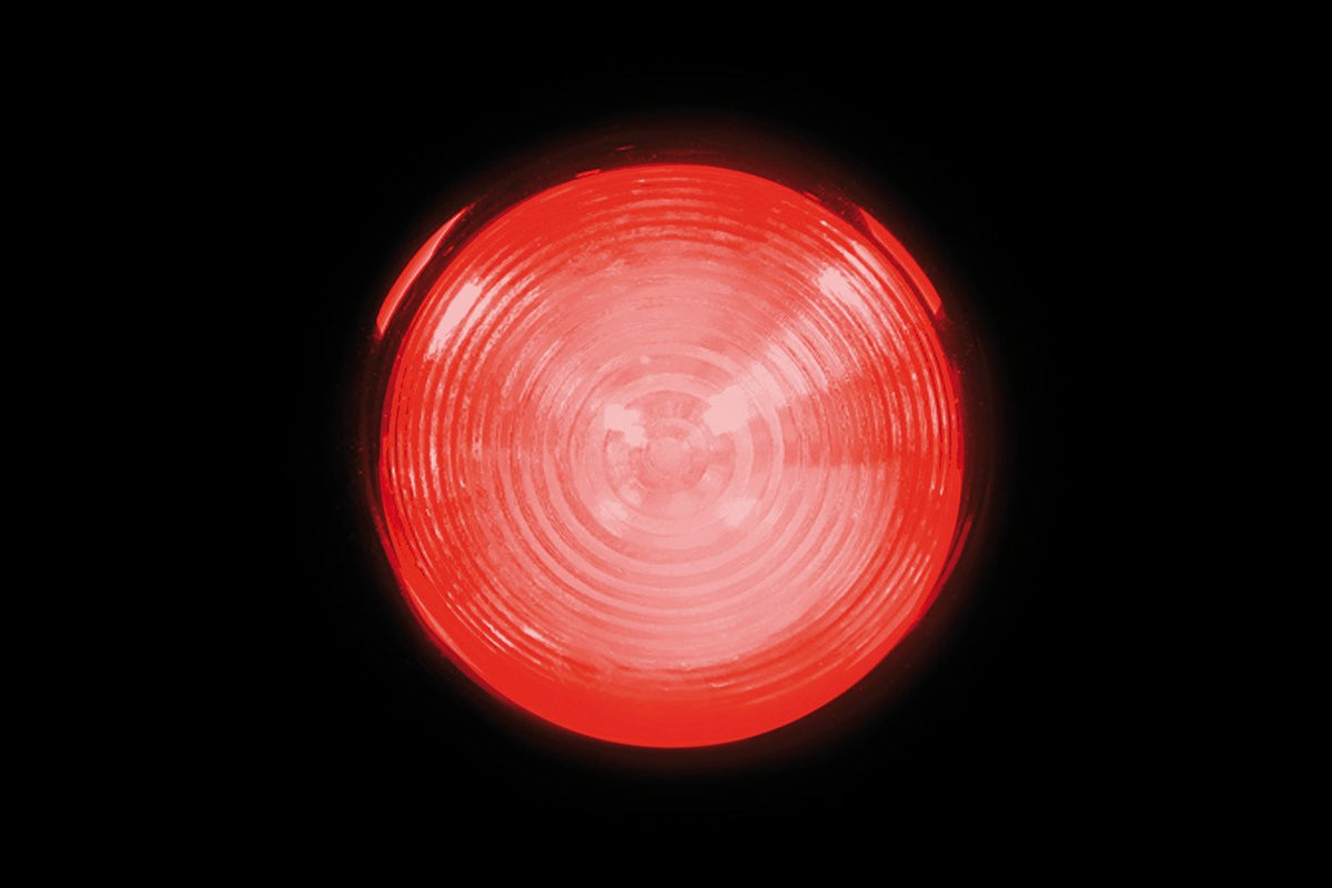 Lampa Luce Decorativa 9 LED 24V Rossa per Camion