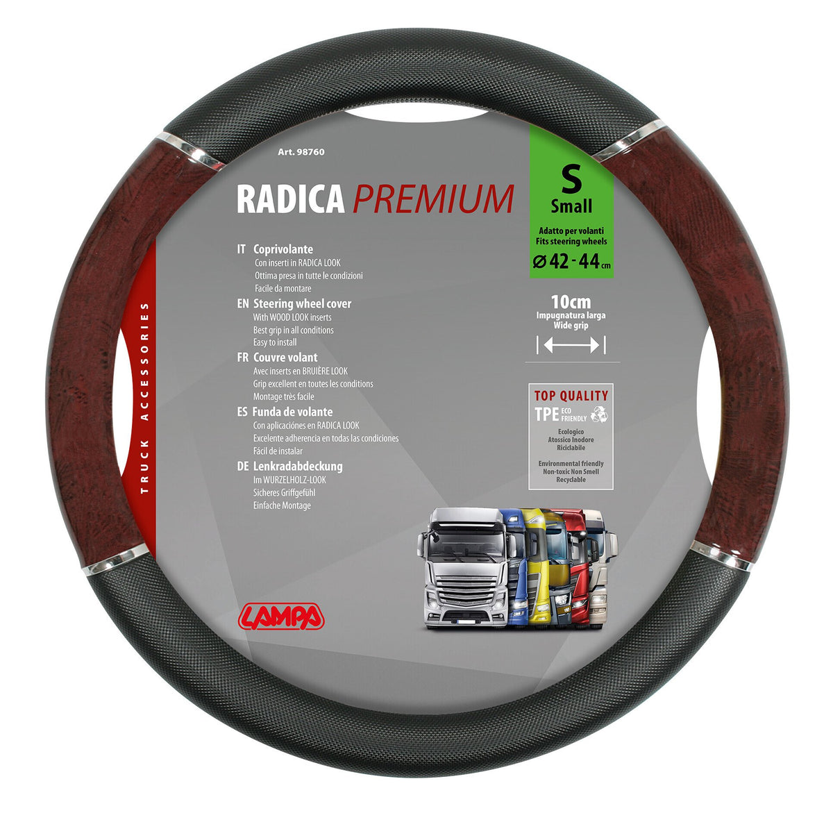 Lampa Coprivolante Skeentex con Inserti Radica Look Tg. S Ø 42/44 cm
