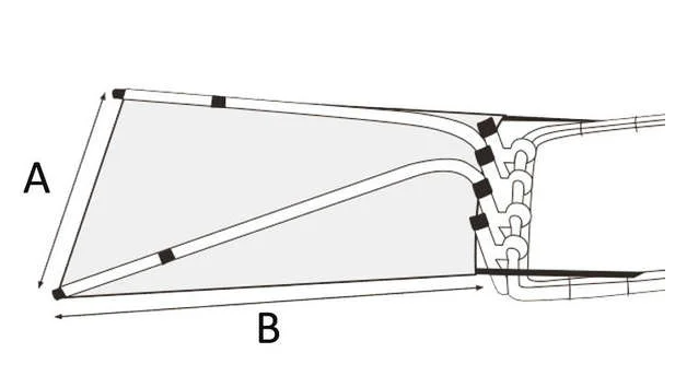 Toldo extensible Oceansouth negro T-Top - Ajustable 260/230/200 cm
