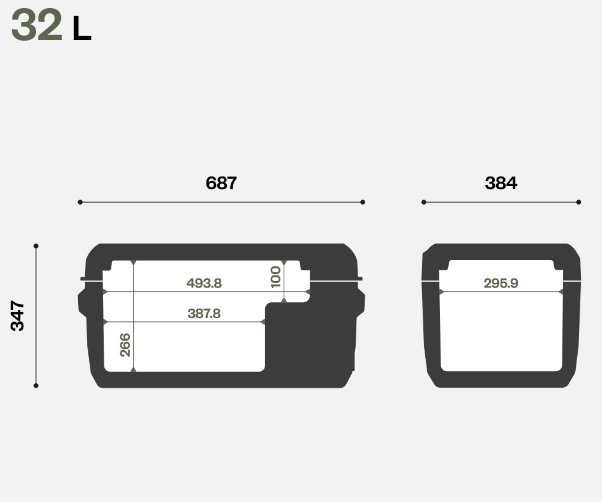 Nevera portátil Indel B de 32 litros con compresor 34 x 68 x 38 cm