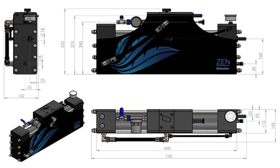 Potabilizadora Schenker ZEN 30/12V con panel básico para 1-4 personas, para veleros de 30-40 pies