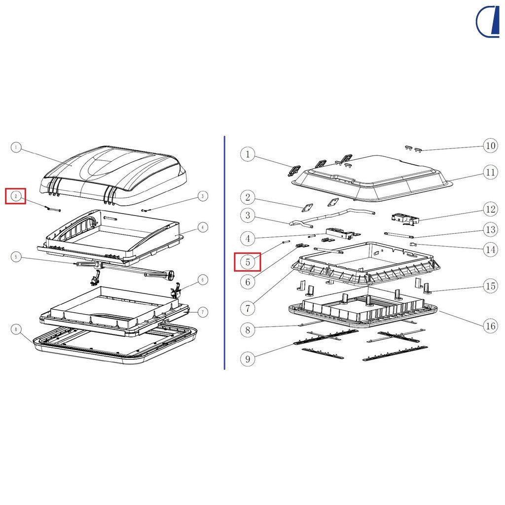 Staffa supporto per oblò Di-Tec 400x400 e 700x500