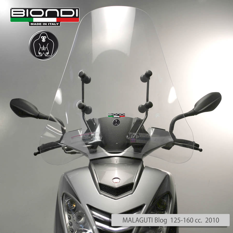 Biondi Parabrezza Club SYM VS 125/150 cc. 2006 Trasparente con Attacchi