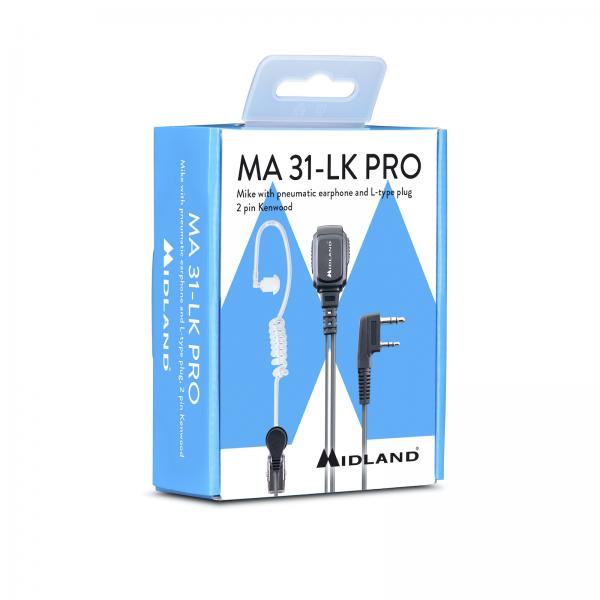 Midland MA31 LK Pro, auricolare con microfono 2 pin Kenwood