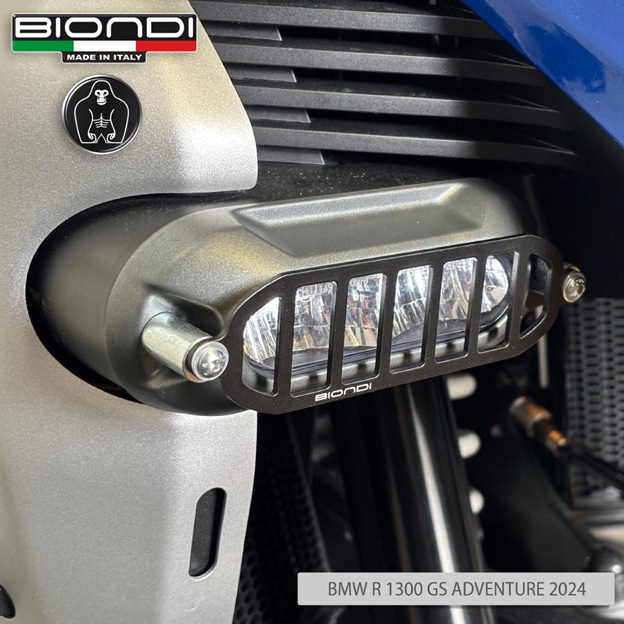 Biondi Griglie Alluminio Protezione Fari Antinebbia BMW R 1300 GS Adventure 2024 (Coppia)