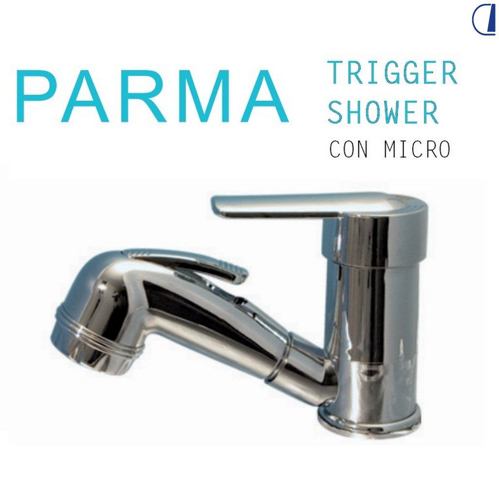 Di-Tec Miscelatore monocomando Parma con soffione estraibile e interruttore