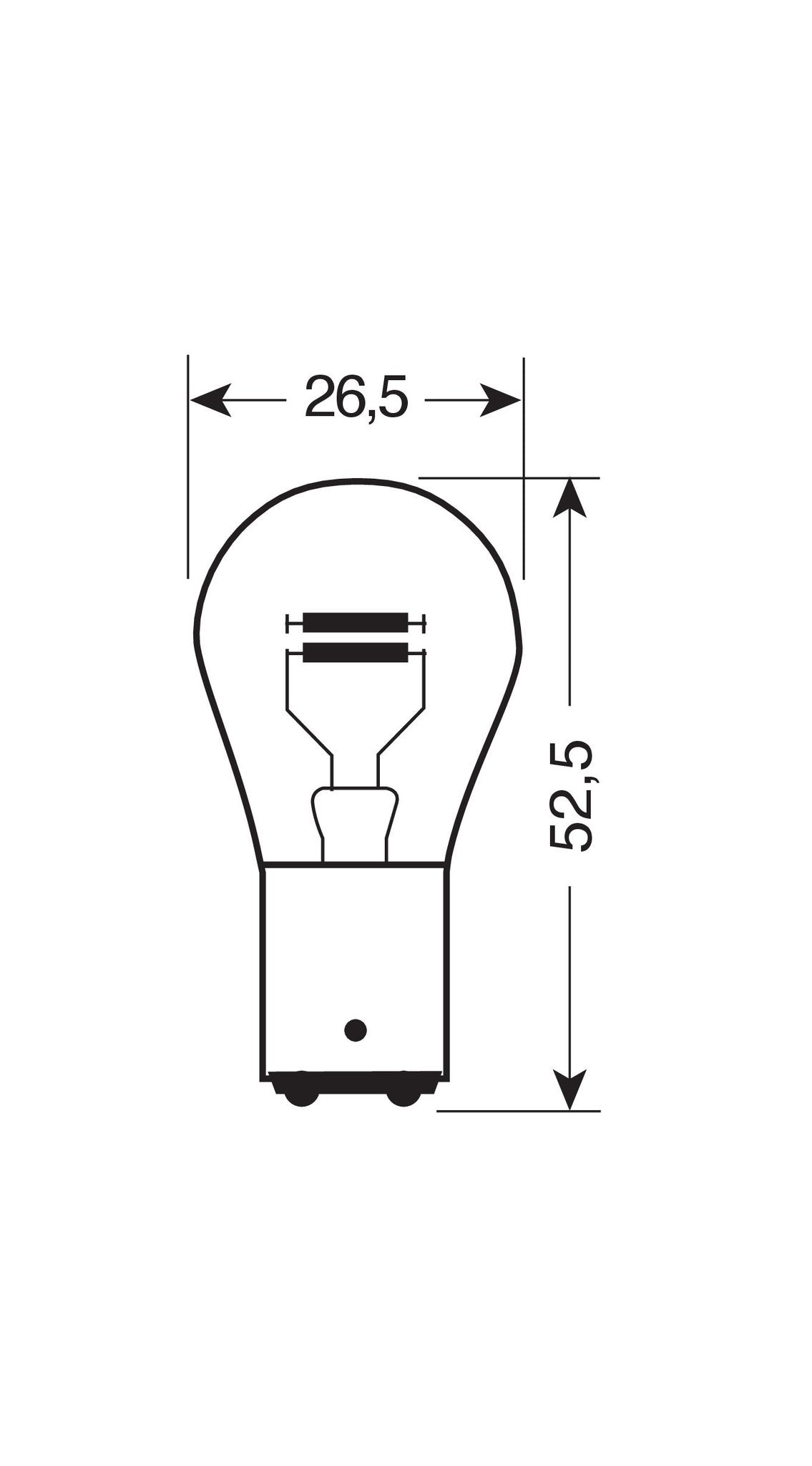 Osram Lampadina 12V Diadem - PR21/5W - 21/5W - BAW15d - 1 pz - Blister - Rosso