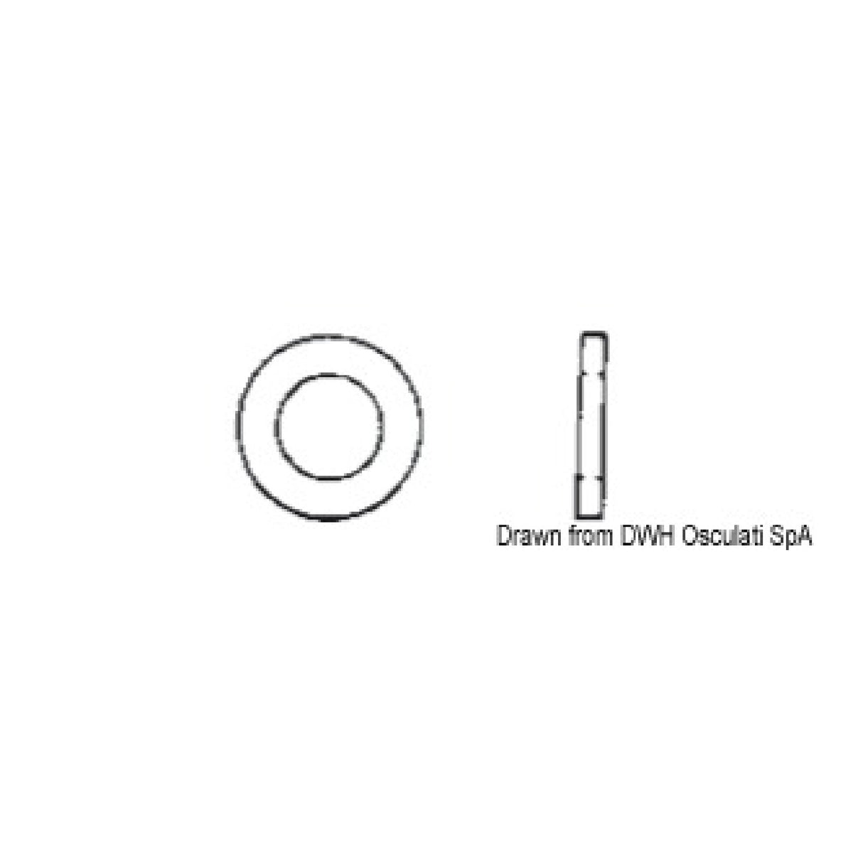 Osculati Normale Unterlegscheiben UNI 6592 DIN 125 A4-125-03