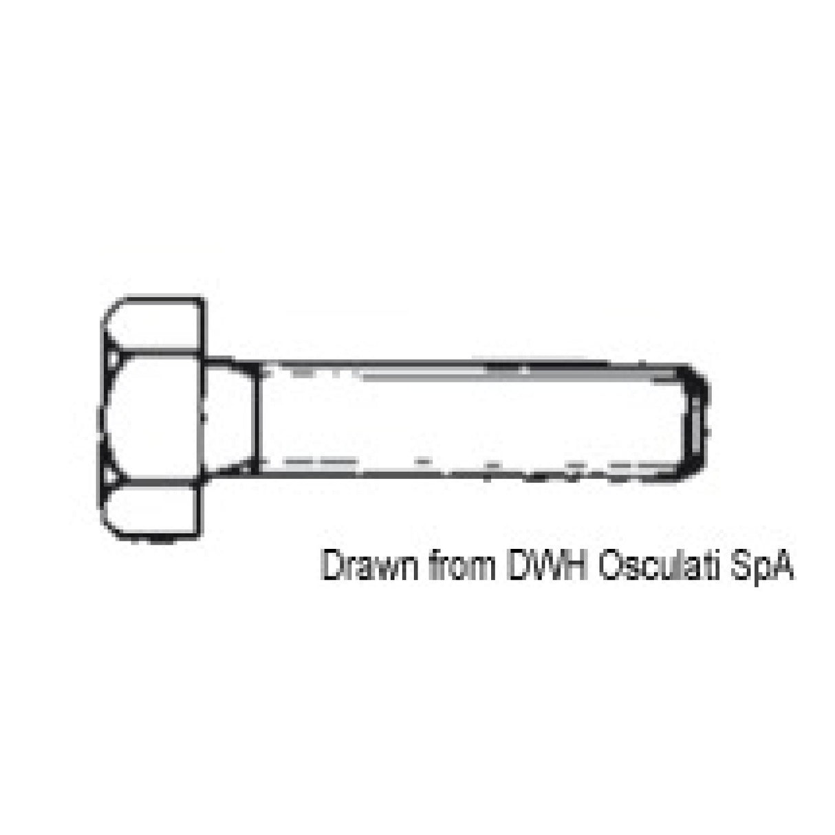 Osculati Vollgewinde-Sechskantschrauben, UNI 5739 DIN 933 A4-933-04X012